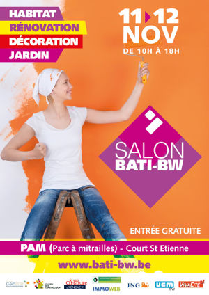 Affiche du premier salon Bati-BW à Court-St-Étienne